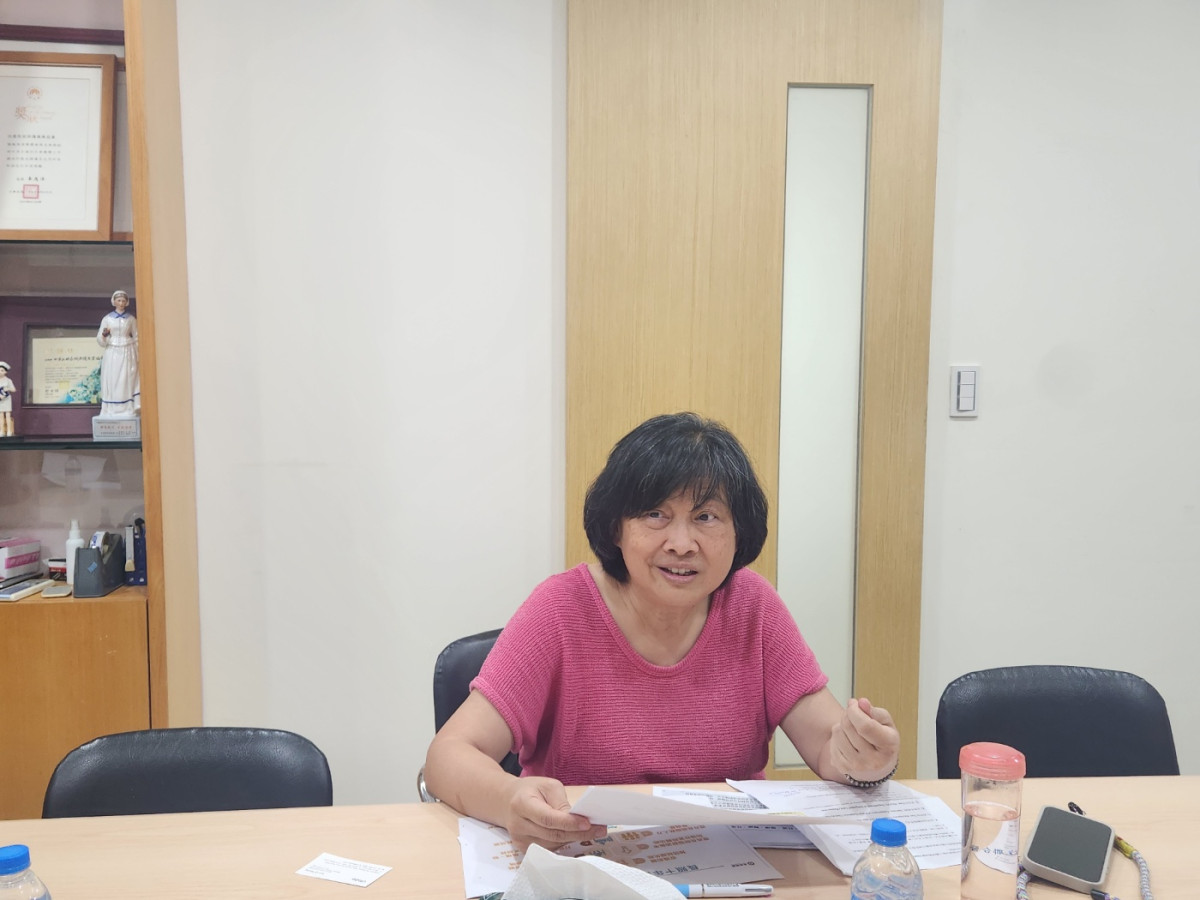 ▲우샤오치(Wu Xiaoqi) 대만 장기조호(장기요양) 전업협회 상무이사가 지난달 3일 타이베이 소재 협회 사무실에서 진행된 국민건강보험 관계자들과 면담에서 대만의 장기요양제도에 관해 설명하고 있다. (공동취재단)