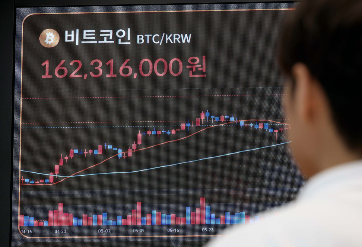 ▲비트코인이 신고가 행진을 거듭하며 12만 달러를 눈앞에 두고 있는 가운데 14일 서울 강남구  빗썸라운지 모니터에 비트코인 등 가상자산 실시간 거래가격이 표시되고 있다. ( 신태현 기자 holjjak@)