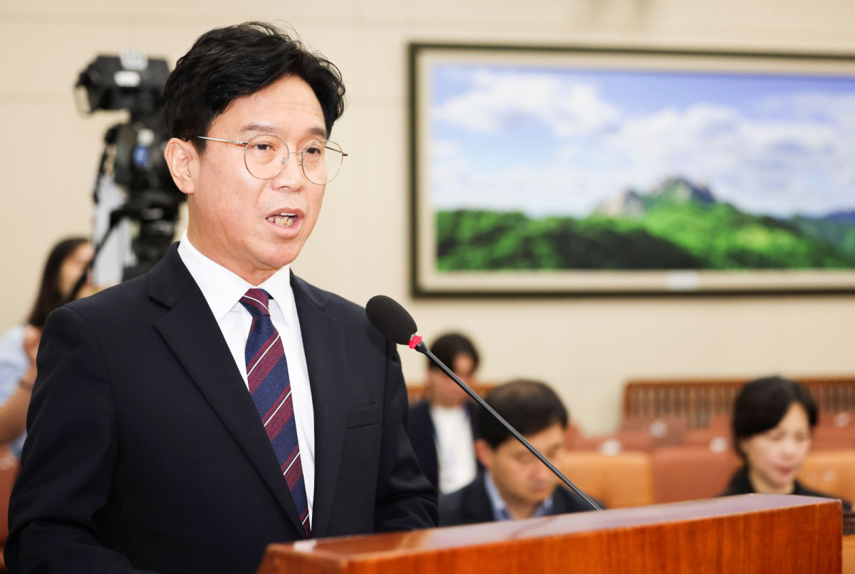 ▲김영훈 고용노동부 장관 후보자가 16일 오전 서울 여의도 국회 환경노동위원회에서 열린 인사청문회에서 발언하고 있다.  (뉴시스)