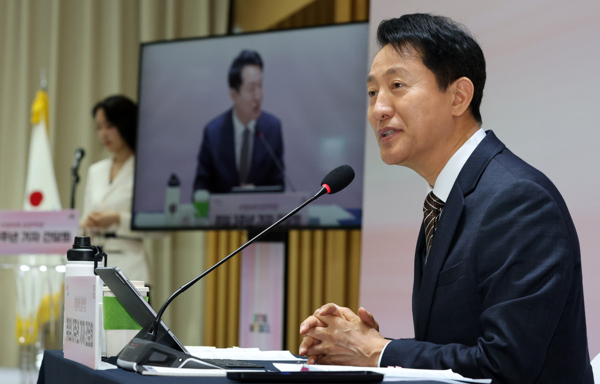 ▲오세훈 서울시장이 16일 서울 중구 서울시청에서 열린 '민선 8기 3주년 기자간담회:가열차게 일상혁명'에서 인사말을 하고 있다. (연합뉴스)