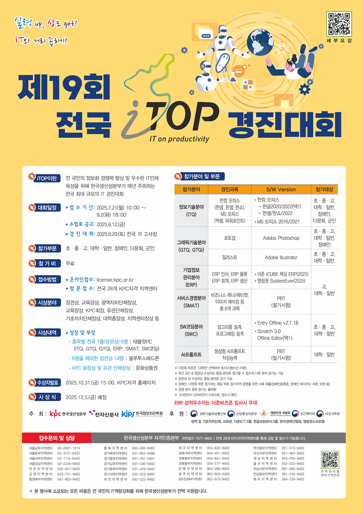▲제19회 전국 i-TOP 경진대회 행사 포스터 (사진제공=한국생산성본부)