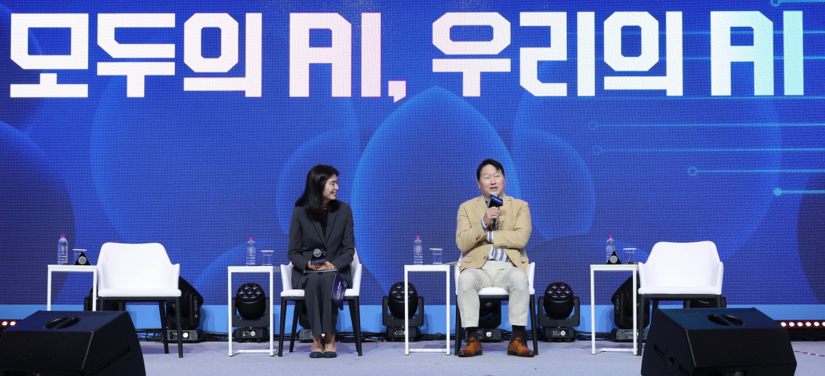 ▲최태원 대한상의 회장이 '제48회 대한상의 하계포럼'에서 발언하고 있다. (자료제공=대한상공회의소)
