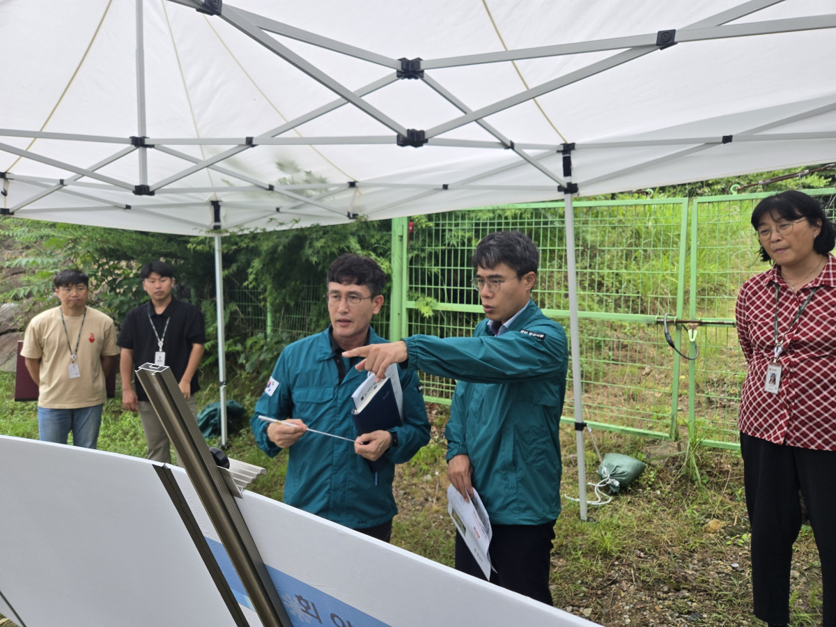 ▲김신호 부시장이 동부양산지역 현장점검에 나서고 있다.  (사진제공=양산시)