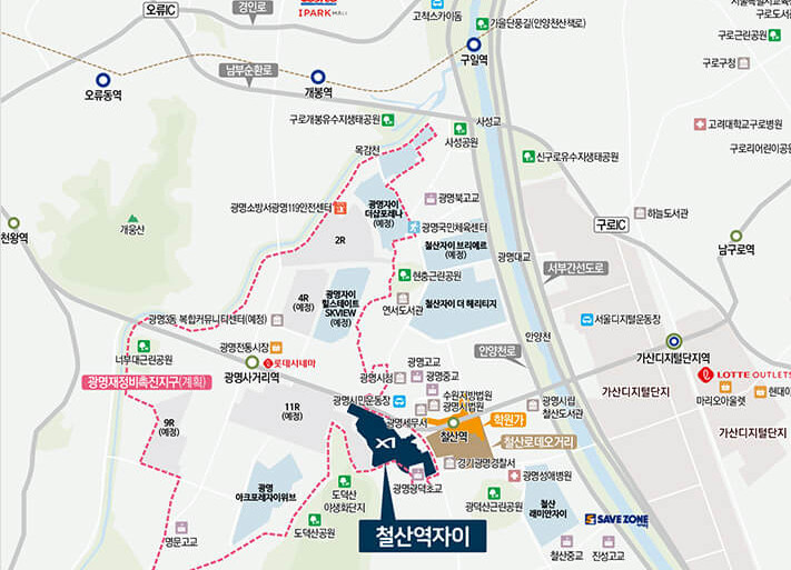 ▲'철산역 자이' 위치도. (사진제공=GS건설)