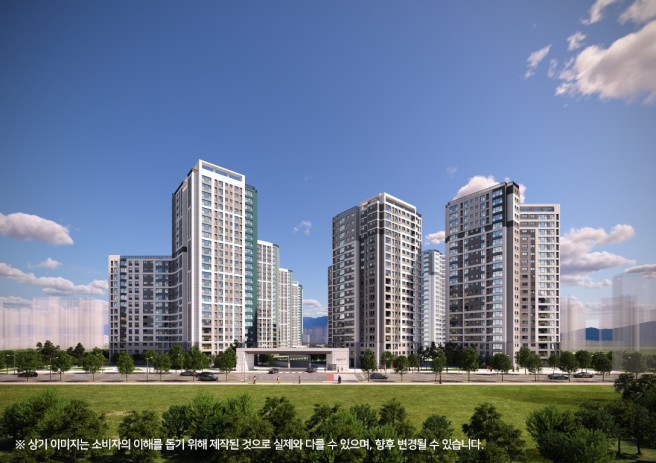 ▲'에코델타시티 푸르지오 트레파크' 투시도. (사진제공=대우건설)