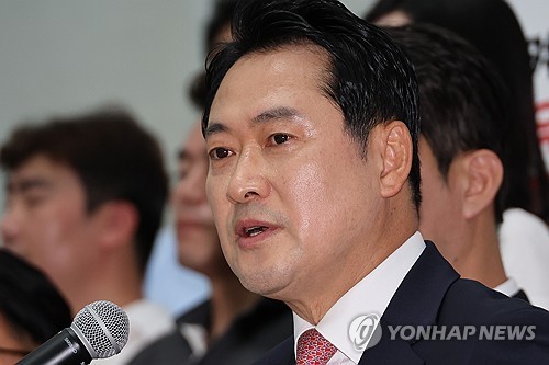 ▲당대표 출마 선언하는 장동혁 의원. (연합뉴스)