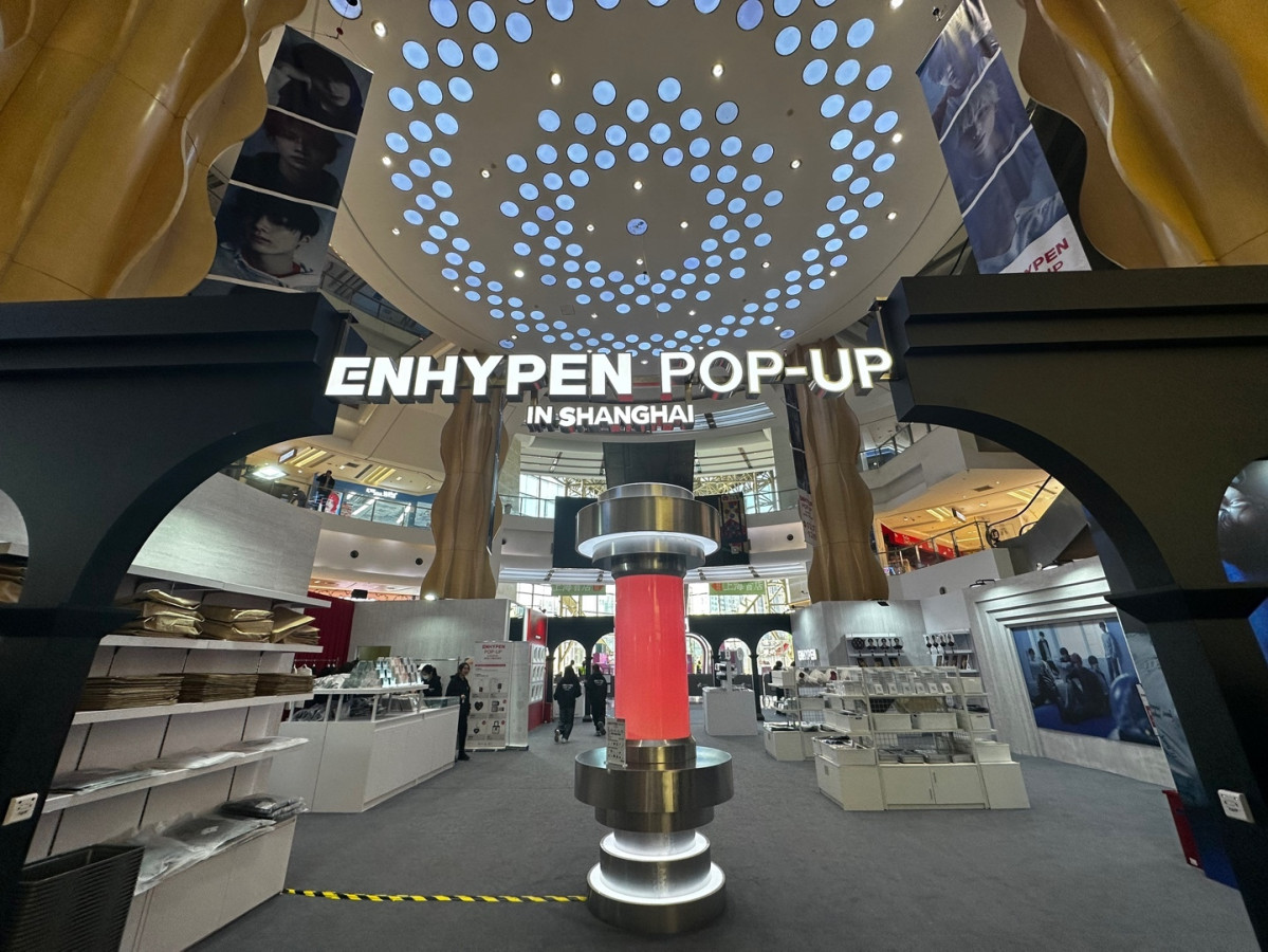 ▲1~2월 중국 상하이에서 그룹 엔하이픈의 팝업스토어가 열렸다.  (사진제공=하이브)