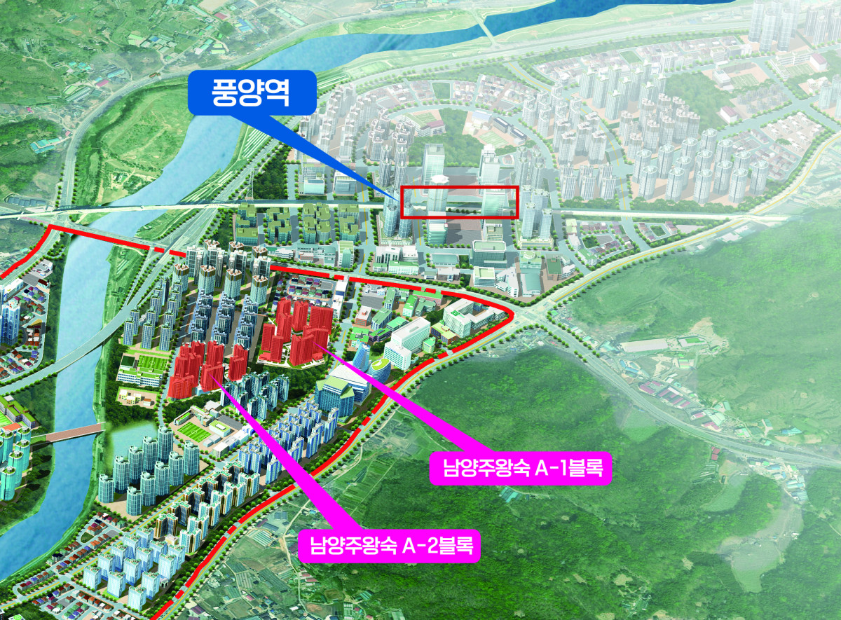▲남양주왕숙 A-1, A-2블록 위치상세도. (사진제공=국토교통부)