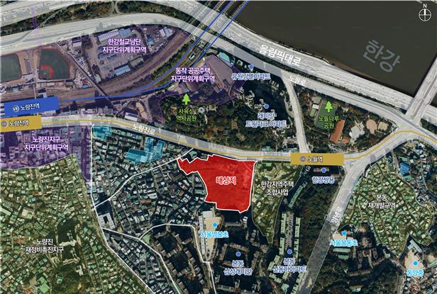 ▲서울시 동작구 본동 441번지 위치도. (사진제공=서울시)