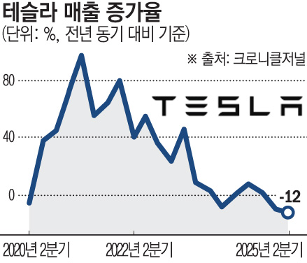 ▲테슬라의 2분기 매출이 10년 만에 가장 큰 감소폭을 나타냈다. 