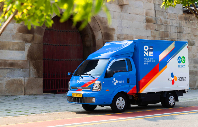 ▲CJ대한통운  배송 차량 (사진제공=CJ대한통운)