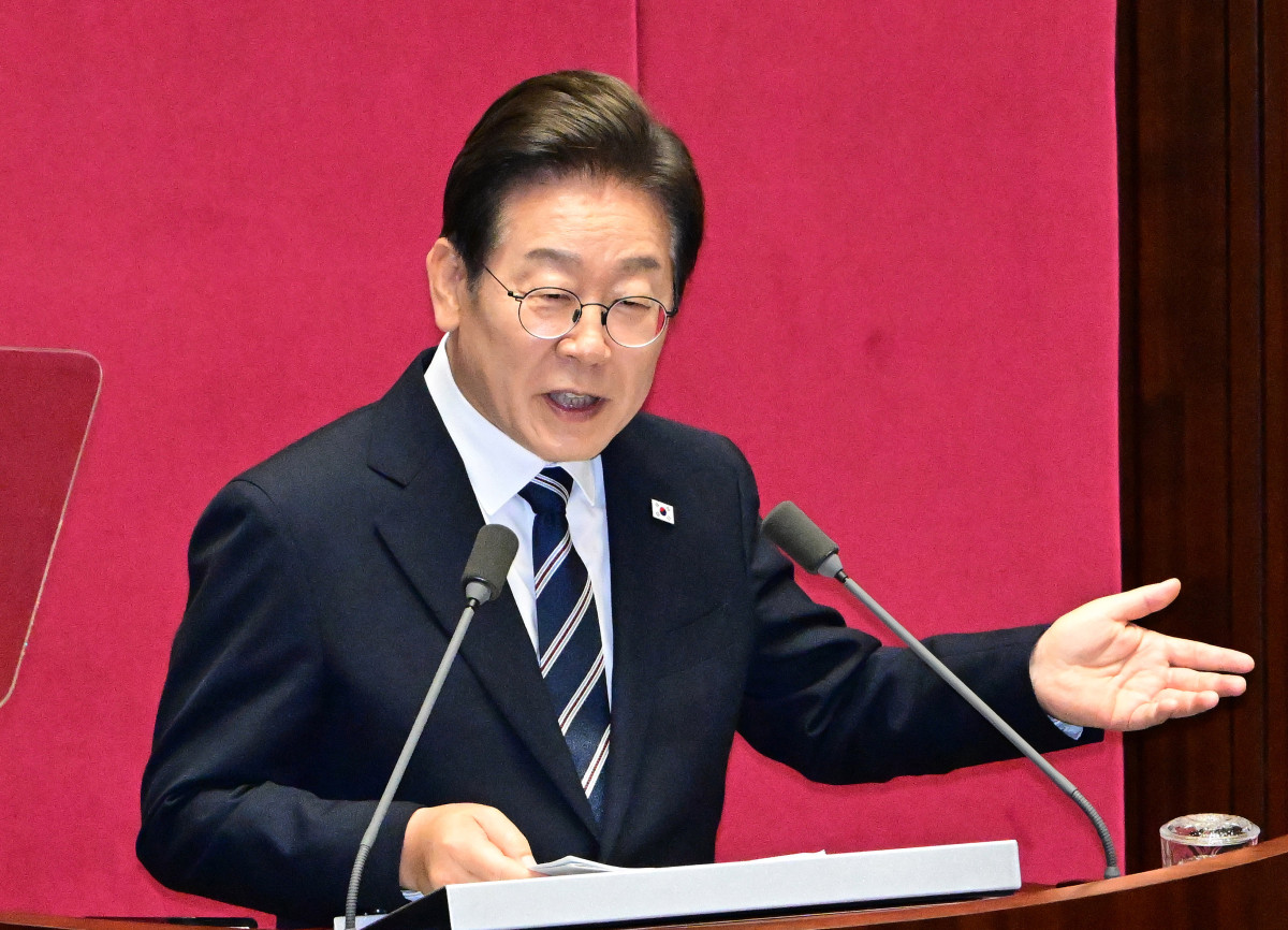 ▲지난달 26일 국회 본회의에서 2025년도 제2회 추가경정예산안에 대한 시정연설 중인 이재명 대통령.(이투데이 고이란 기자 photoeran@)