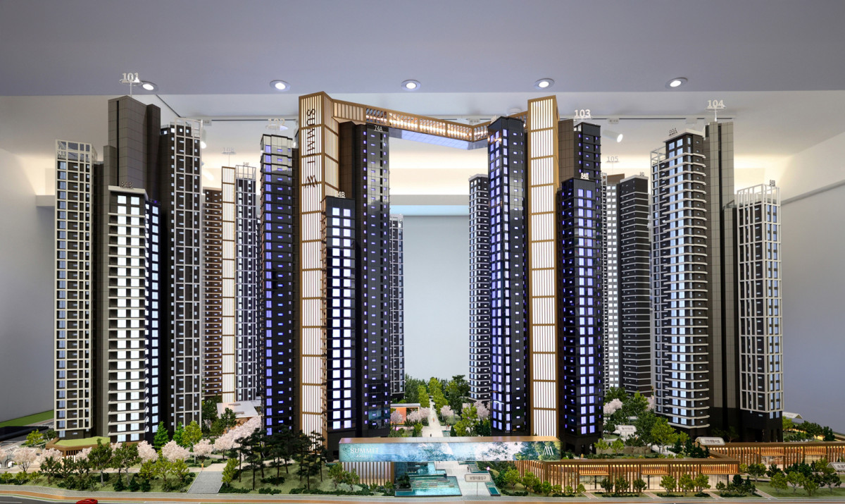 ▲대우건설이 개포우성7차 재건축사업에서 제시한 써밋 프라니티 모형 (대우건설)