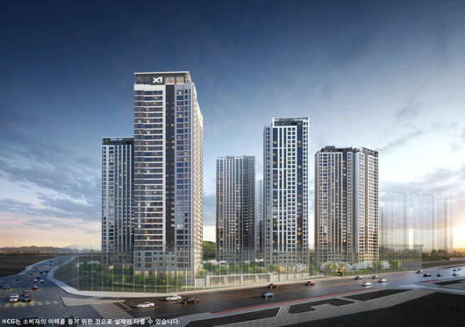 ▲아산탕정자이 퍼스트시티 투시도. (사진제공=GS건설)