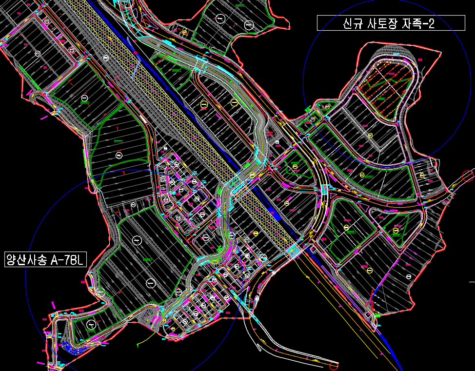 ▲해당사업지 도면
양산 사송 A-7BL LH임대주택 사업장에서 인근 자족-2구역으로 성토를 하고 있다.  (사진제공=양산시청 )