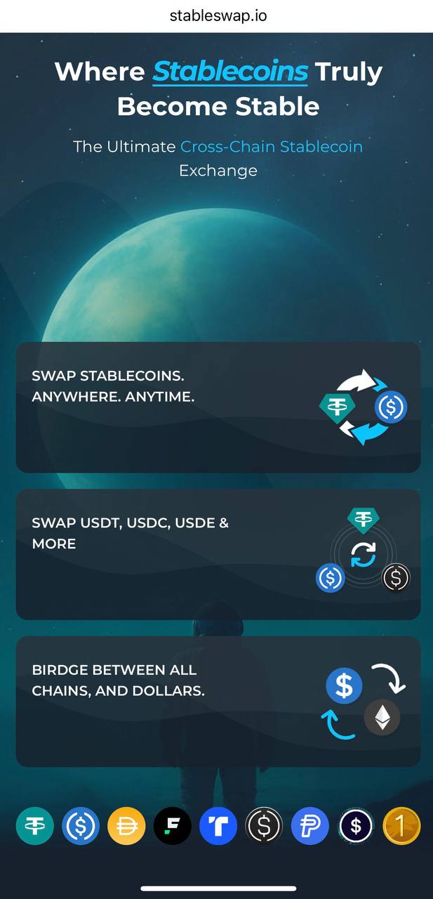 ▲스테이블스왑 홈페이지 캡처화면.(딥마인드플랫폼 제공)