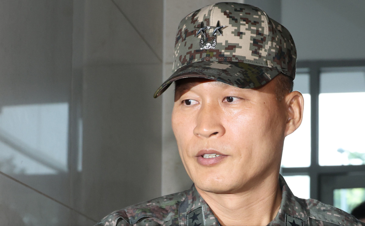 ▲이종섭 전 국방부 장관의 최측근 참모였던 박진희 전 군사보좌관(현 육군 소장)이 28일 서울 서초구 순직해병특검 사무실에 출석하고 있다. (연합뉴스)