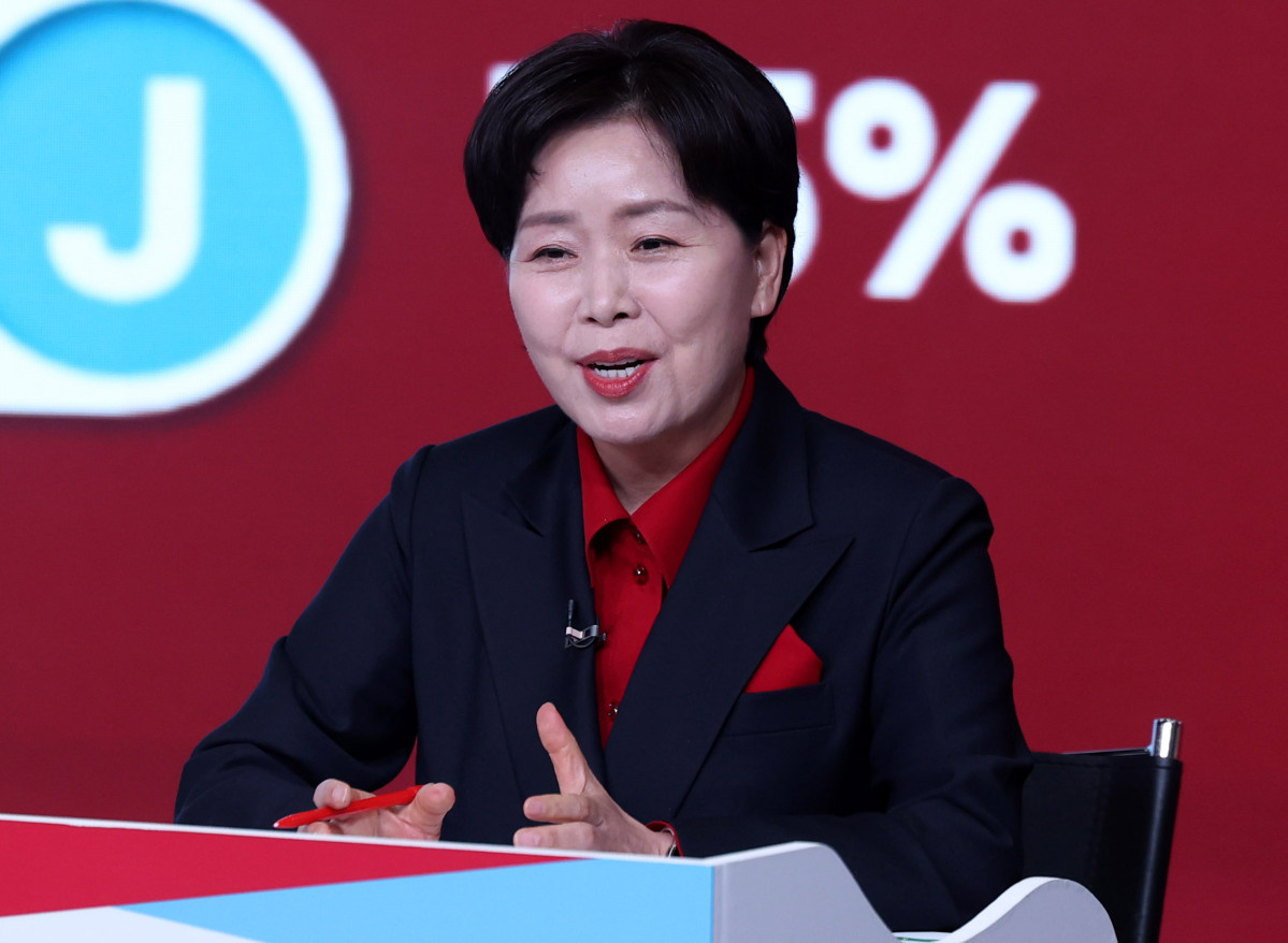 ▲양향자 제21대 대통령 선거 국민의힘 경선 후보가 19일 오후 서울 강서구 ASSA아트홀에서 열린 '제21대 대통령 선거 국민의힘 1차 경선 A조 토론회'에서 발언을 하고 있다. 2025.04.19. (뉴시스)