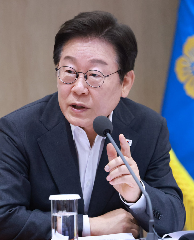 ▲이재명 대통령이 29일 서울 용산 대통령실 청사에서 열린 국무회의에서 발언하고 있다.  (연합뉴스 )