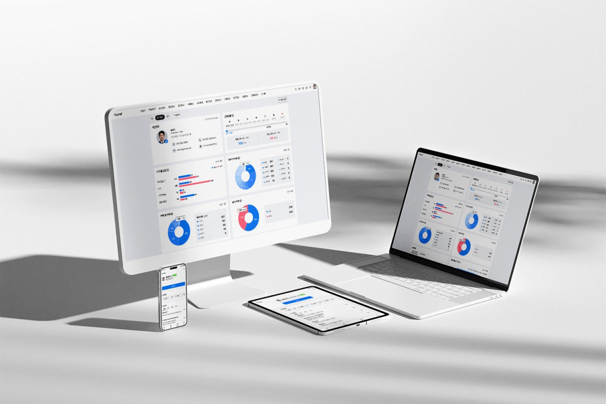 ▲HCG의 대표 솔루션 휴넬(hunel) 구동 화면 (휴먼컨설팅그룹 제공)