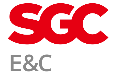 ▲해외 플랜트 사업 성장세가 두드러진 11일, SGC E&C의 로고가 사무실 벽면에 부착되어 있다.