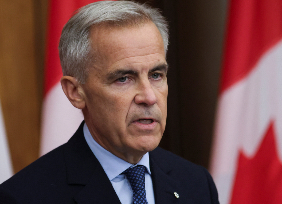 ▲지난달 30일(현지시간) 마크 카니 캐나다 총리가 캐나다 온타리오주 오타와에서 연설하고 있다. (오타와/로이터연합뉴스)