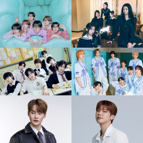 ▲NCT 위시·아일릿·킥플립·아홉·박서진·박지현(사진 = 각 소속사 제공)