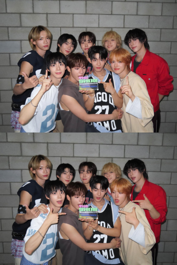 ▲아홉 '더 쇼' 1위(사진제공=AHOF OFFICIAL)