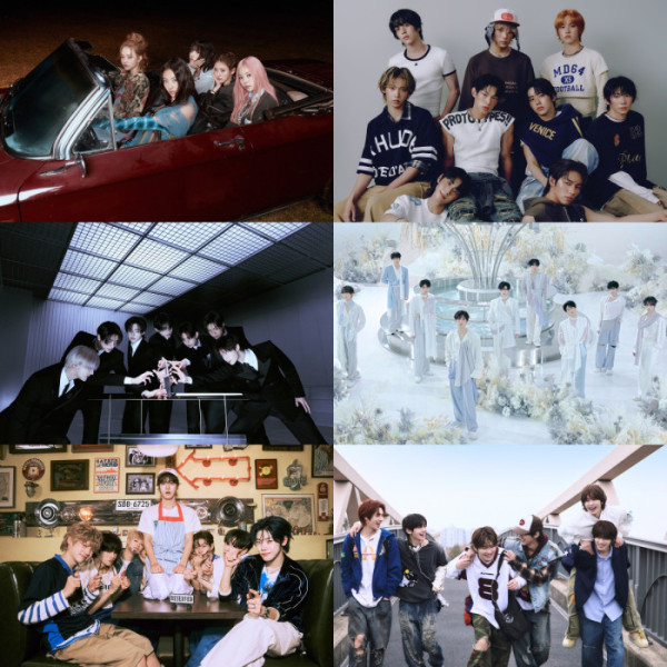 ▲미야오·아홉·엔하이픈·제로베이스원·클로즈유어아이즈·투어스(사진제공=각 소속사 )