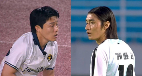 ▲'뭉찬4' 이신기, 게바라(사진제공=JTBC)