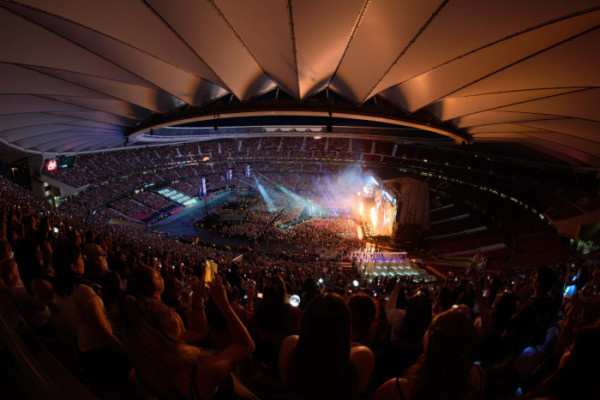 ▲스트레이 키즈 월드투어 일환 마드리드 공연(사진제공=JYP엔터테인먼트)