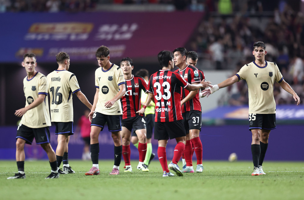 ▲31일 서울월드컵경기장에서 열린 FC바르셀로나 2025 아시아투어 에디션 FC서울과 FC바르셀로나의 경기. (연합뉴스)