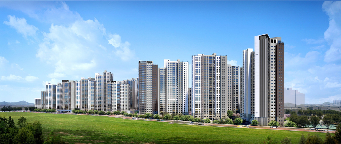 ▲청주 센텀 푸르지오 자이 투시도