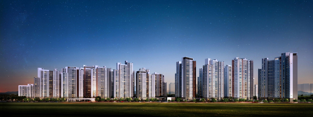 ▲청주 센텀 푸르지오 자이 투시도