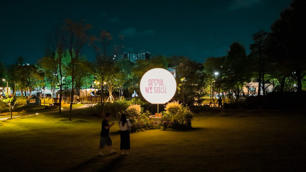 ▲'2025 서울국제정원박람회' 야간 현장. (사진제공=서울시)