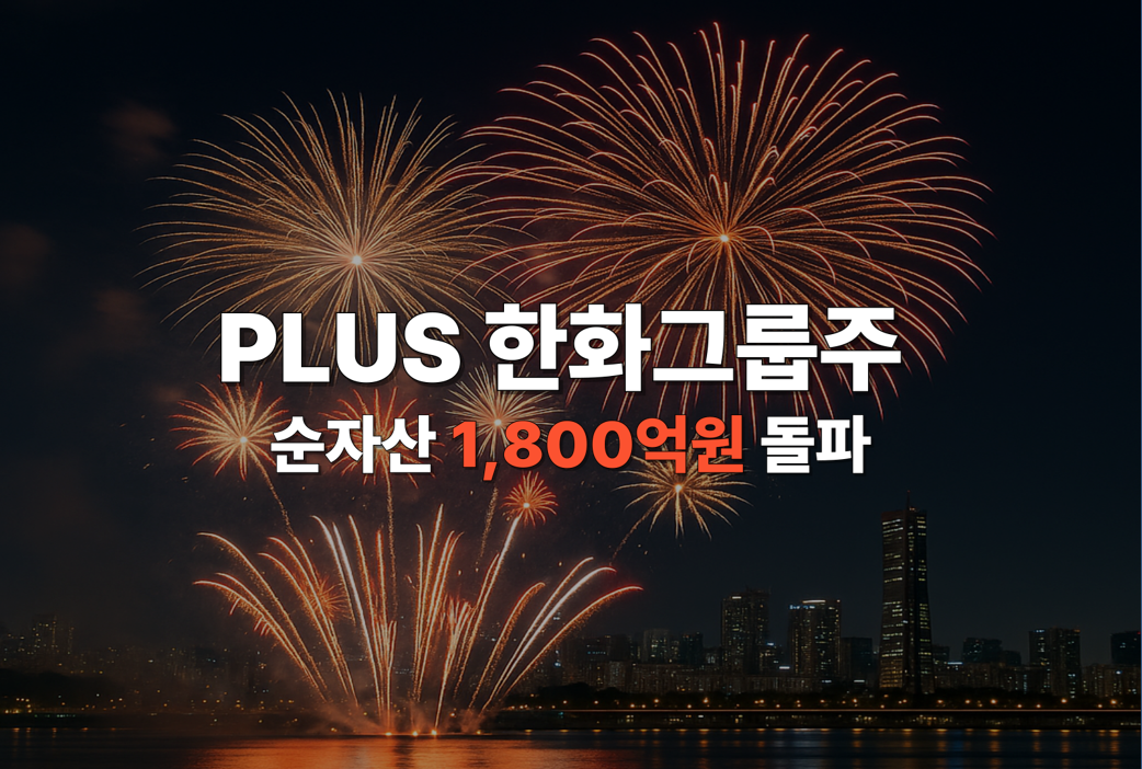 PLUS 한화그룹주 ETF, 순자산 1800억 돌파