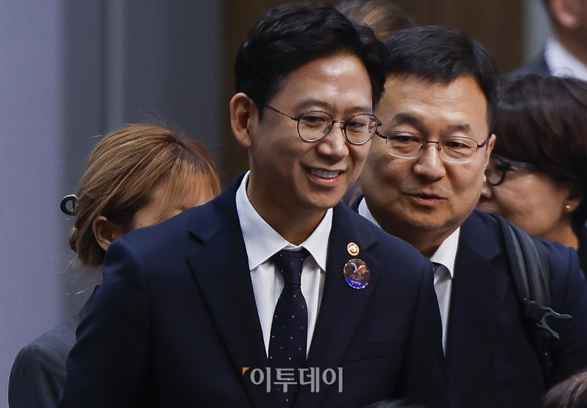 ▲배경훈 과학기술정보통신부 장관이 4일 인천 연수구 송도 컨벤시아에서 열린 APEC 디지털·AI 장관회의에 참석하고 있다. 조현호 기자 hyunho@