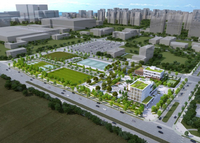 ▲한국외대가 송도캠퍼스 설치 계획에 대한 교육부 대학설립·개편심사위원회의 승인을 받았다. 사진은 한국외대 송도캠퍼스 조감도.  (한국외대)