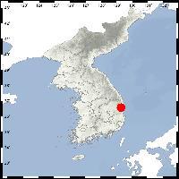 ▲5일 지진 발생 위치 지도. (사진제공=기상청)