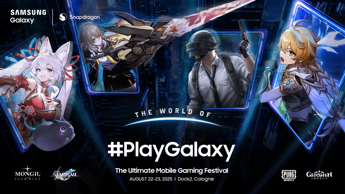 ▲삼성전자가 22일부터 23일(현지시간)까지 쾰른 중심부에 있는 Dock2 행사장에서 진행하는 체험 행사  '더 월드 오브 #플레이갤럭시(The World of #PlayGalaxy)' 포스터 이미지 (사진제공-삼성전자)