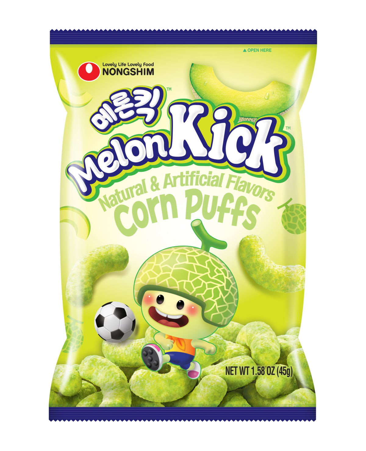 ▲농심 메론킥 북미지역 수출용 영문 패키지 (사진제공=농심)