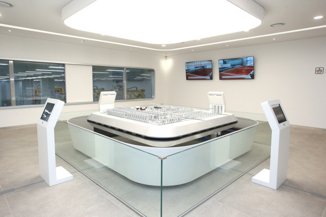 ▲hy팩토리+가 진행되는 hy평택공장 내부가 보이고 있다.  (사진제공=hy)