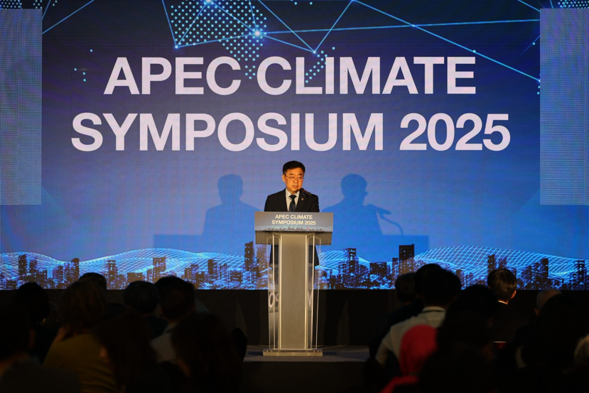 ▲장동언 기상청장이 환영사를 하는 모습. (사진제공=기상청)