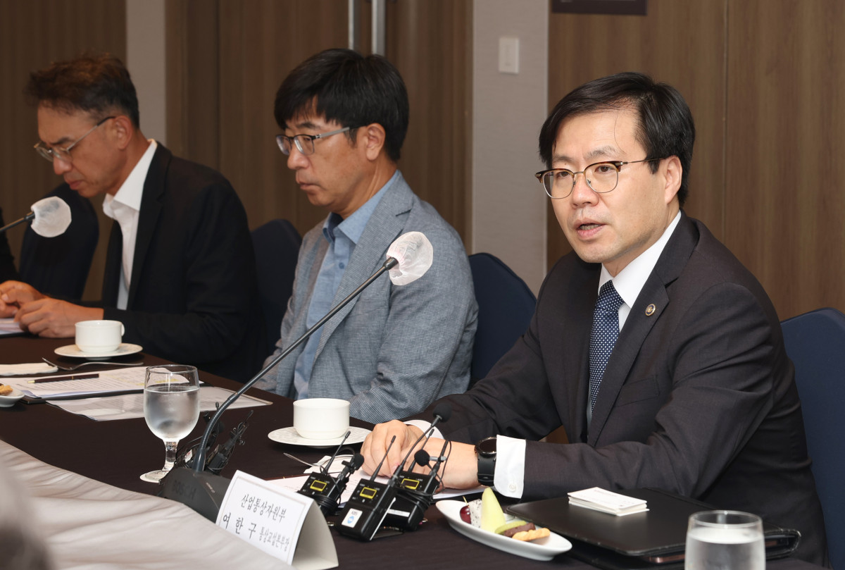 ▲여한구 산업통상자원부 통상교섭본부장이 7일 서울 중구 롯데호텔에서 '2025년 제2차 통상정책자문위원회' 주재, 인사말을 하고 있다. (사진제공=산업통상자원부)