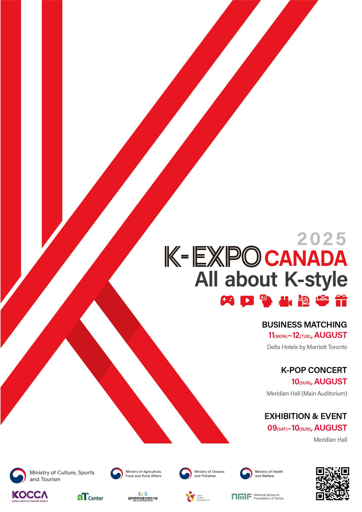 ▲'2025 캐나다 케이-박람회: 케이-스타일의 모든 것(K-EXPO CANADA 2025 : All About K-Style)' 포스터 (문체부)
