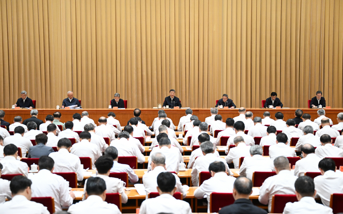 ▲시진핑 중국 국가주석이 지난달 15일 중앙도시공작회의에서 연설하고 있다.  (베이징/신화연합뉴스)