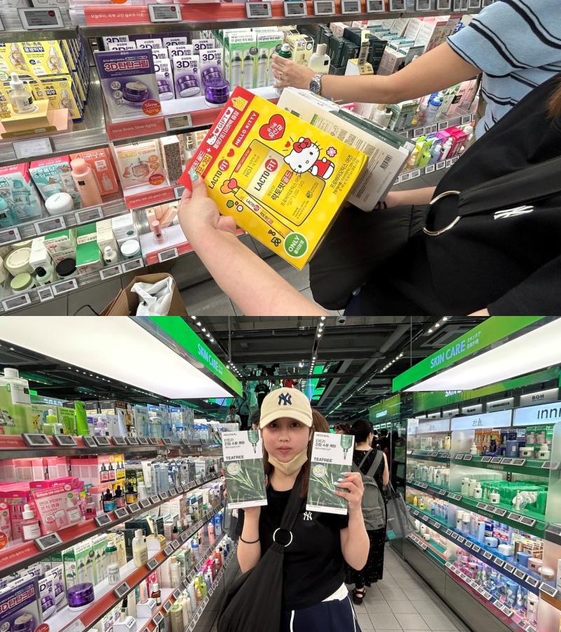 ▲올리브영 명동타운점에서 일본인 관광객이 한국 화장품과 건강기능식품 등을 구매하고 있다. (사진=연희진 기자)