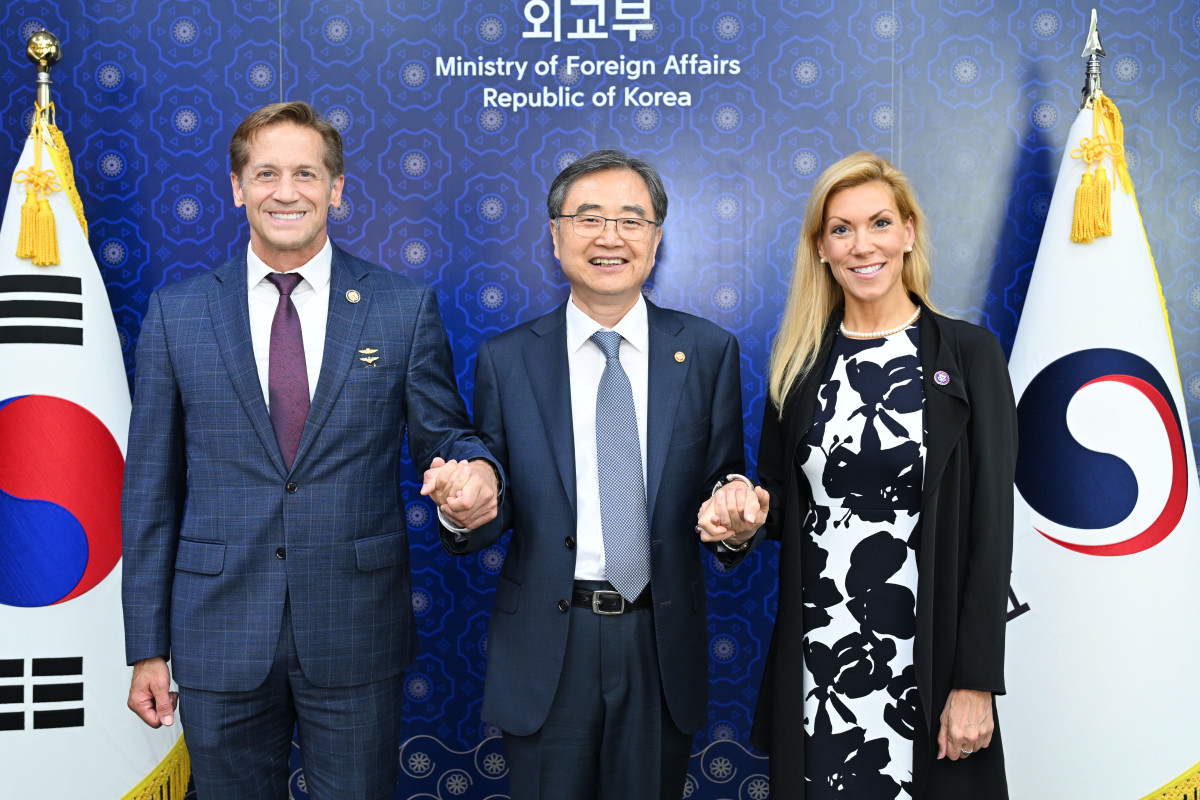 ▲미 하원의원 면담한 조현 외교부 장관