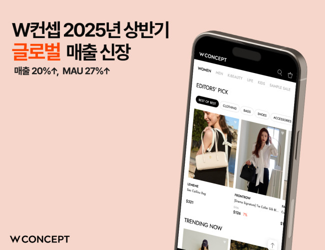 ▲W컨셉 올해 상반기(1~6월) 글로벌 매출이 전년 동기 대비 20% 증가했다. (사진제공=W컨셉)