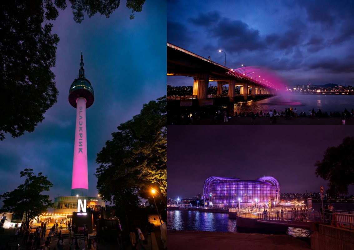 ▲그룹 블랙핑크가 지난달 월드투어 개최 기념 프로모션을 전개했다. (사진제공=YG엔터테인먼트)